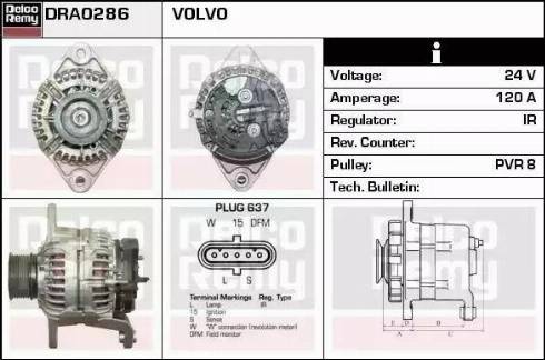 Remy DRA0286 - Генератор www.autospares.lv