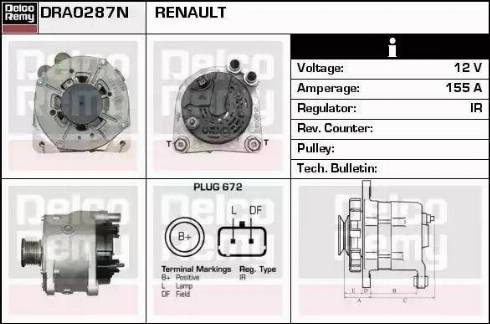 Remy DRA0287N - Alternator www.autospares.lv