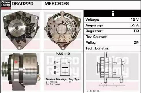 Remy DRA0220 - Alternator www.autospares.lv