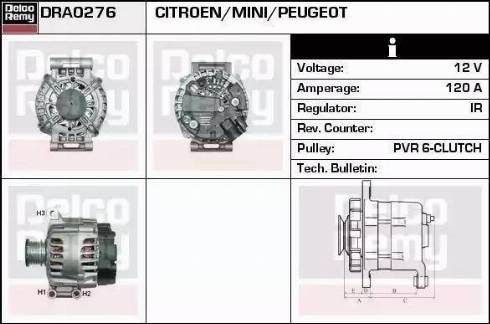 Remy DRA0276 - Ģenerators www.autospares.lv