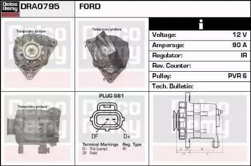 Remy DRA0795 - Генератор www.autospares.lv