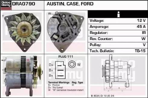 Remy DRA0790 - Alternator www.autospares.lv