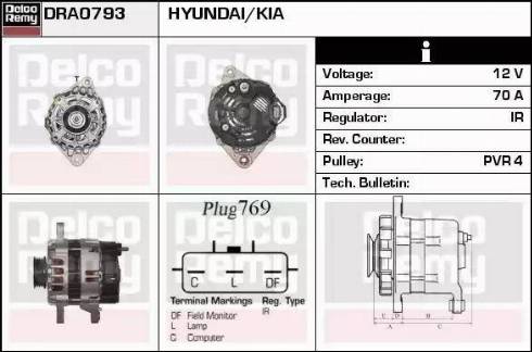 Remy DRA0793 - Alternator www.autospares.lv