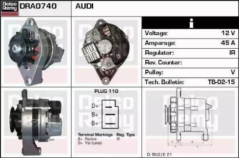 Remy DRA0740 - Ģenerators autospares.lv