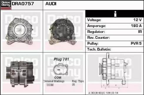 Remy DRA0757 - Ģenerators autospares.lv