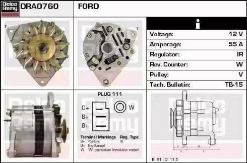 Remy DRA0760 - Ģenerators autospares.lv