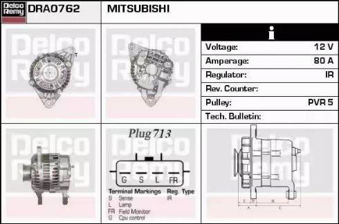 Remy DRA0762 - Генератор www.autospares.lv