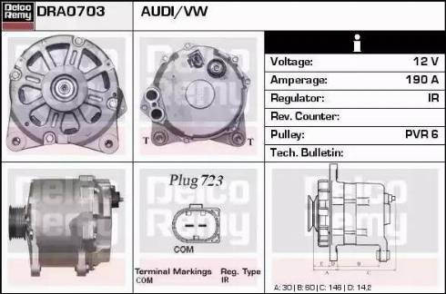 Remy DRA0703 - Ģenerators www.autospares.lv