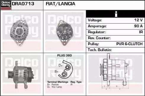 Remy DRA0713 - Ģenerators www.autospares.lv