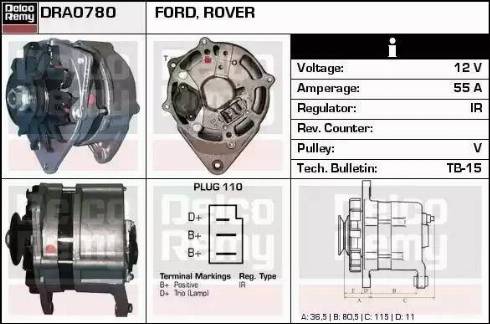 Remy DRA0780 - Ģenerators www.autospares.lv