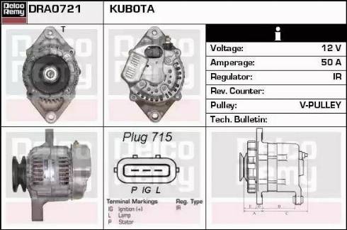 Remy DRA0721 - Генератор www.autospares.lv