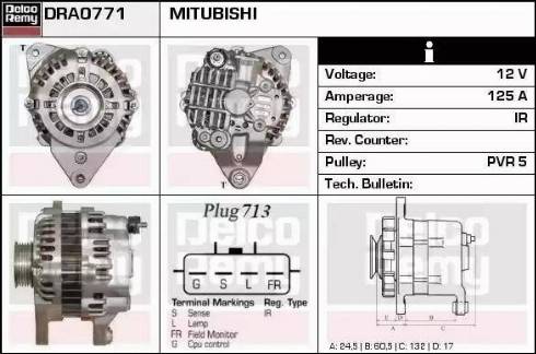 Remy DRA0771 - Alternator www.autospares.lv