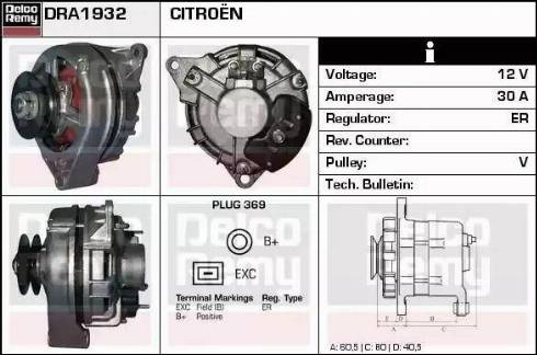 Remy DRA1932 - Alternator www.autospares.lv