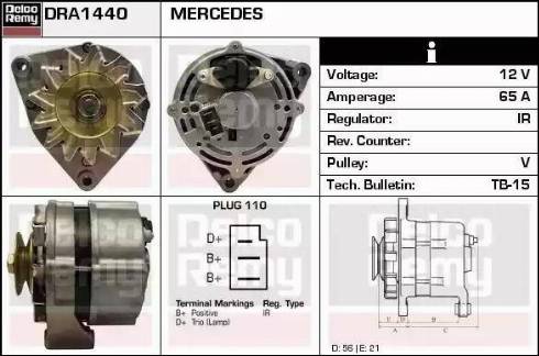 Remy DRA1440 - Ģenerators autospares.lv