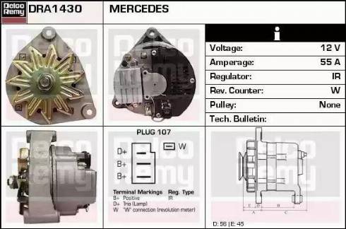 Remy DRA1430 - Alternator www.autospares.lv