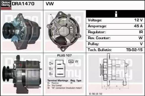 Remy DRA1470 - Ģenerators www.autospares.lv