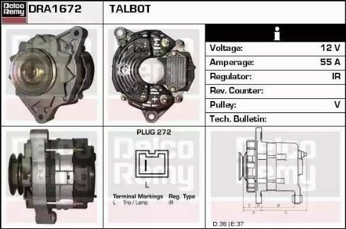 Remy DRA1672 - Ģenerators www.autospares.lv