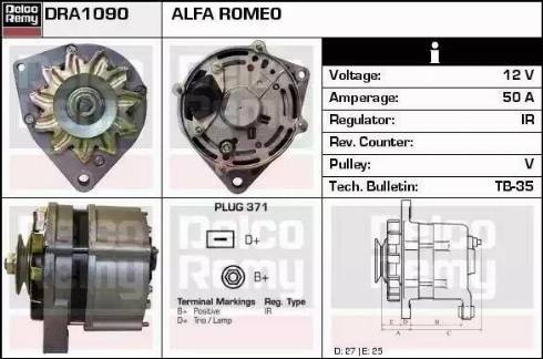 Remy DRA1090 - Ģenerators autospares.lv