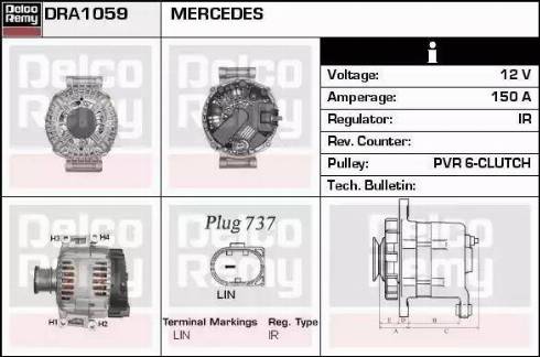 Remy DRA1059 - Alternator www.autospares.lv