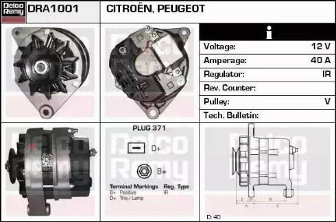 Remy DRA1001 - Alternator www.autospares.lv