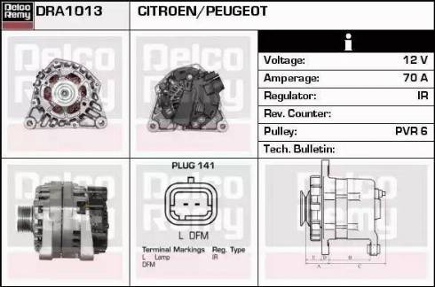 Remy DRA1013 - Alternator www.autospares.lv