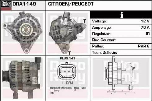 Remy DRA1149 - Ģenerators www.autospares.lv