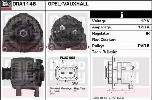 Remy DRA1148 - Ģenerators autospares.lv