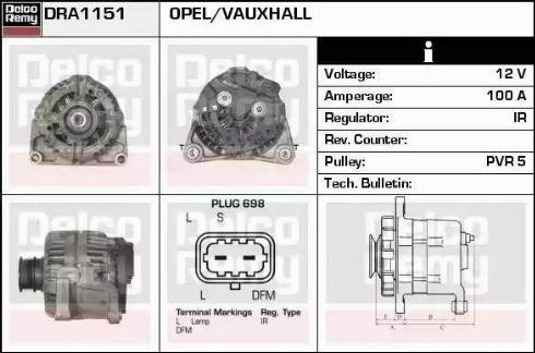 Remy DRA1151 - Ģenerators autospares.lv