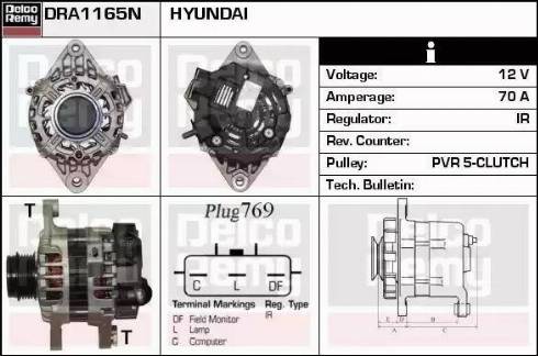 Remy DRA1165N - Alternator www.autospares.lv