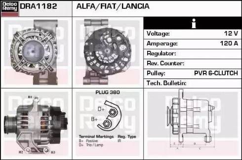 Remy DRA1182 - Alternator www.autospares.lv