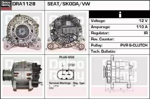 Remy DRA1128 - Ģenerators www.autospares.lv