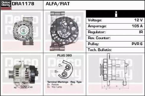 Remy DRA1178 - Alternator www.autospares.lv