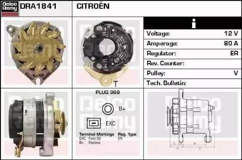 Remy DRA1841 - Ģenerators autospares.lv