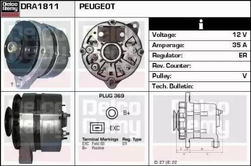 Remy DRA1811 - Ģenerators www.autospares.lv