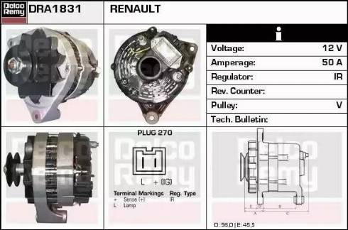 Remy DRA1831 - Ģenerators www.autospares.lv