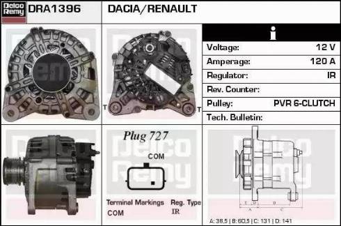 Remy DRA1396 - Ģenerators autospares.lv