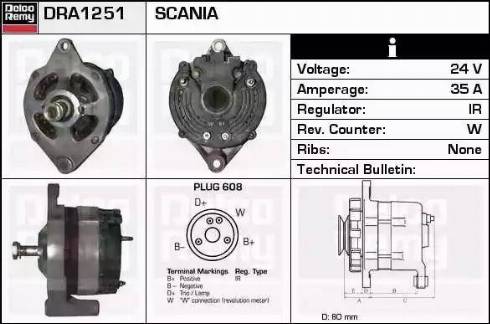 Remy DRA1251 - Ģenerators autospares.lv