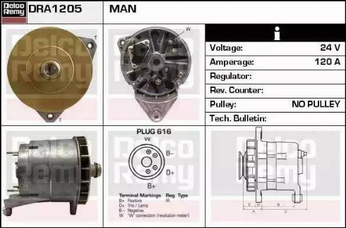 Remy DRA1205 - Ģenerators autospares.lv