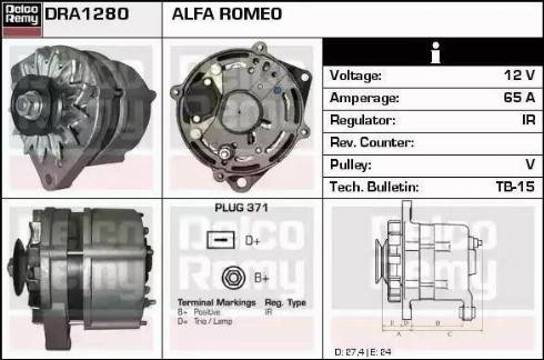 Remy DRA1280 - Ģenerators autospares.lv