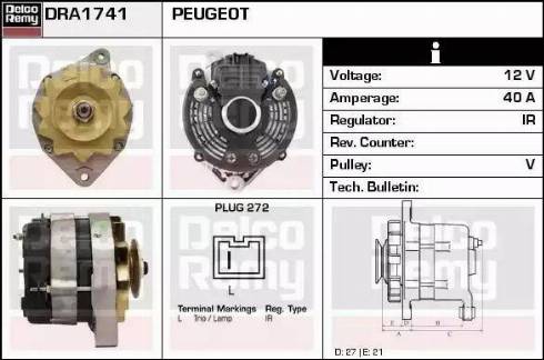 Remy DRA1741 - Ģenerators www.autospares.lv