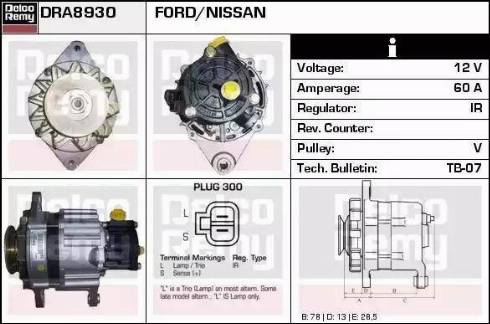 Remy DRA8930 - Alternator www.autospares.lv