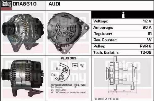 Remy DRA8610 - Ģenerators www.autospares.lv