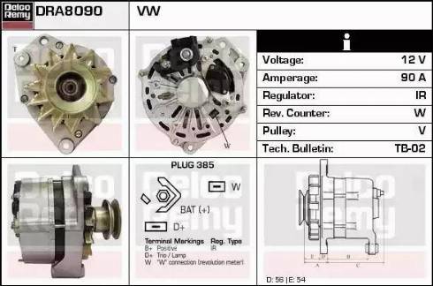 Remy DRA8090 - Генератор www.autospares.lv