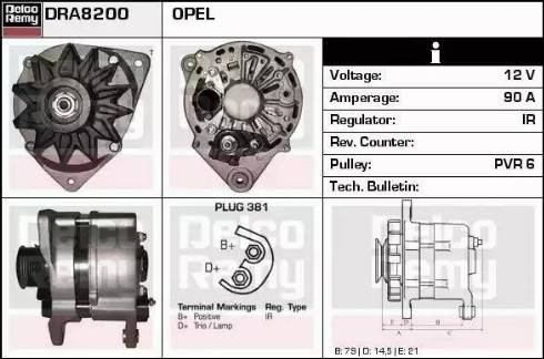 Remy DRA8200 - Ģenerators www.autospares.lv