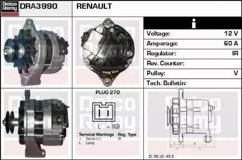 Remy DRA3990 - Ģenerators autospares.lv