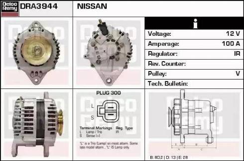 Remy DRA3944 - Alternator www.autospares.lv