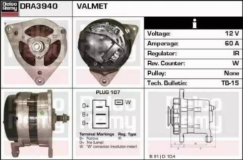 Remy DRA3940 - Ģenerators www.autospares.lv