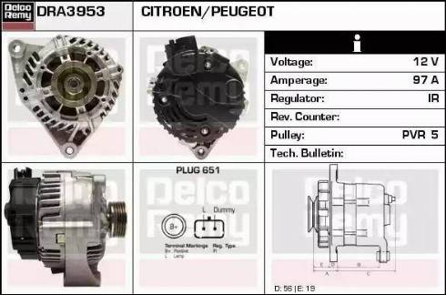 Remy DRA3953 - Ģenerators autospares.lv