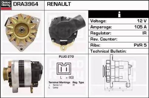 Remy DRA3964 - Ģenerators www.autospares.lv