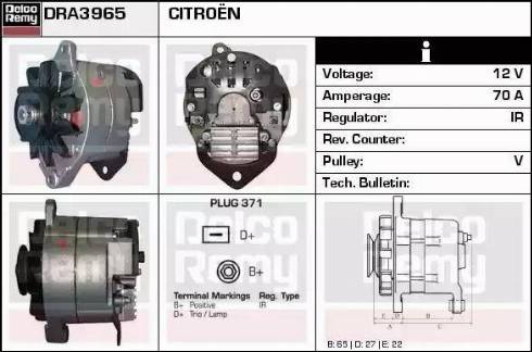 Remy DRA3965 - Ģenerators autospares.lv